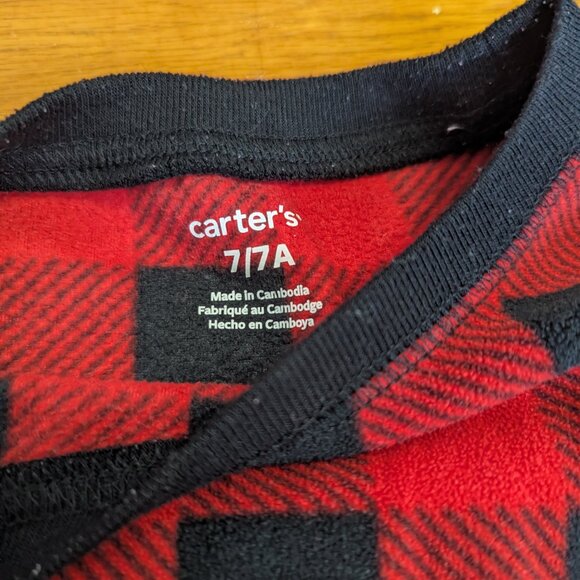 Carter's fleece plaid pajamas - Picture 3 of 4